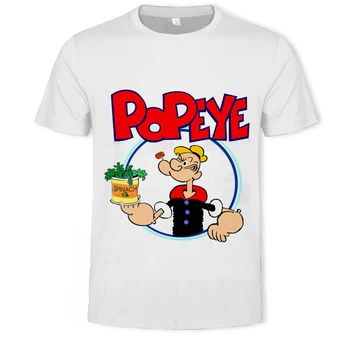 Popeye 3D spausdinimo mados vyrų ir moterų trumparankoviai Animacinių filmų anime drabužius T-shirt negabaritinių punk drabužiai moteriški marškinėliai