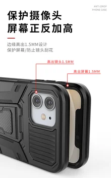 Prabanga atsparus smūgiams, Anti-patenka Sunkiųjų Apsaugos Pareikšti Nematomas Magnetinis Laikiklis Telefono dėklas Xiaomi Redmi Poco X3 NFC Pro Galinį Dangtelį