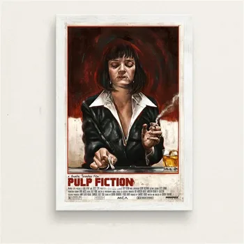 Pulp Fiction Klasikinis Filmas Quentin Tarantino Derliaus Meno Tapybos Juokinga Drobės Plakatas Sienos, Namų Dekoro Kambarį Miegamojo Puošimas
