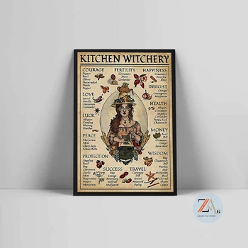Ragana moteris, plakatų ir grafikos papuošti drobė sienos nuotrauka ragana magijos žinių meno tapybos dovana miegamųjų namo apdaila