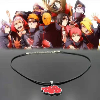 Raudonasis Debesis Pakabukas Karoliai Moterų Japonų Anime Priedai Cosplay Konoha Ninja Kaime Akatsuki Itachi Vyrų Grandinės Juvelyrikos