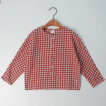 Rudenį Naujų korėjos Vaikų ilgomis Rankovėmis Pledas Marškiniai + suknelė mergaitėms, drabužiai nustatyti 4 7 8 12 14 metų amžiaus Vaikų Mergaičių Drabužiai