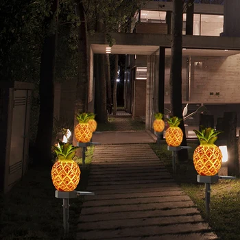 Saulės LED Vejos Lempos Kaktusas Ananasų Augalų Formos, Šviesos, Lauko Apšvietimas, Sodo Kieme Žemės Apdailos Lempos Kūrybos Mielas