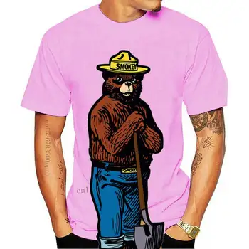 Smokey Bear Gyvenimo Dydžio Kartono Išpjovą Standup Animacinių filmų marškinėliai vyrams Unisex Naujas Mados marškinėlius nemokamas pristatymas viršuje ajax juokinga