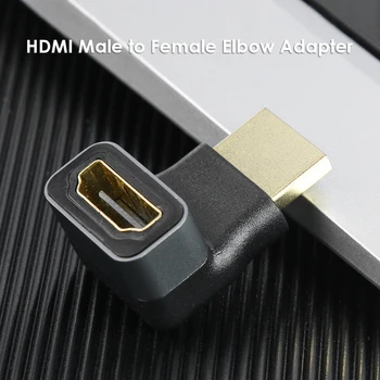 Stačiu Kampu Vyrų ir Moterų 90 Laipsnių Adapteris HDMI suderinamus Extender PS4 HDTV Projetor Pratęsimo Konverteris Adapteris Jungtis