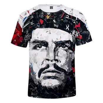 T-Marškinėliai Kubos Revoliucijos Lyderis Che Guevaros 3D Atspausdintas Streetwear Vyrų, Moterų Atsitiktinis Mados O-Neck T Shirt Negabaritinių Tees Viršūnės