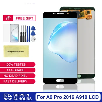 TFT A910 LCD Samsung Galaxy A9 Pro 2016 LCD Ekranas Jutiklinis Ekranas skaitmeninis keitiklis Assesmbly Dalys Samsung A910 A9100 Ekranas