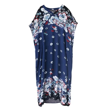 Trumpas rankovės medvilnės satino derliaus gėlių suknelės moterims atsitiktinis palaidų maxi ilgas vasaros paplūdimio suknelė elegantiškas drabužius 2021 sundress