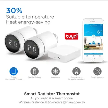 Tuya Smart ZigBee Radiatorių Pavaros Programuojami Termostatiniai Radiatorių Vožtuvas, Temperatūros Reguliatorius Paramos Alexa Smart Home