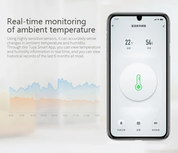 Tuya ZigBee Smart Temperatūros Ir Drėgmės Jutiklis Stebi Temperatūrą, Drėgmę Su Alexa 