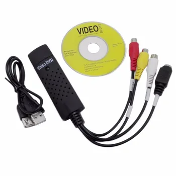 USB 2.0 Lengvai Bžūp Vaizdo TV, DVD, VHS DVR Surinkimo Adapteris Lengviau Dangtelis USB Video Capture Device paramos Win10