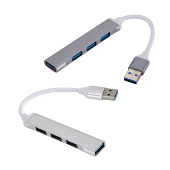 USB 3.0 HUB 5Gbps Didelės Spartos USB 3.0 HUB Aliuminio Lydinio, USB 3.0-2.0 Adapteris, 4 Uostų Multi Splitter Nešiojamų Extender