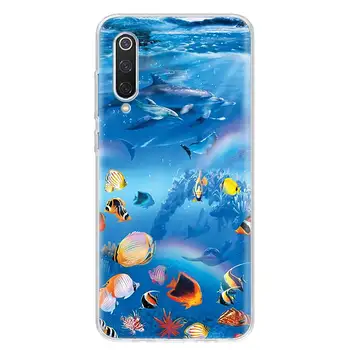 Vandenyno delfinų Šokis Ir Šokinėja Telefoną Atveju Xiaomi Redmi 10 Pastaba 8T 9S 9A 8A 7, 7A 6 6A 9C 9 Pro S2 5A K20 K30 4X Spausdinti Dangtis