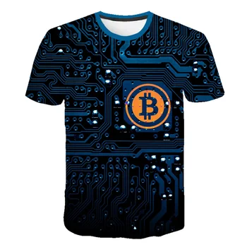 Vasaros Bitcoin Revoliucijos Marškinėliai vyriški moteriški Cryptocurrency Marškinėliai Cryptocurrency Monetos Cool Atsitiktinis Pasididžiavimas 3D Mados Unisex 2021