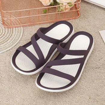 Vasaros naują stilių butas sandalai, šlepetės pajūrio atsparus vandeniui paplūdimio bateliai atsitiktinis ir patogus flatheeled moterų sandalai, šlepetės