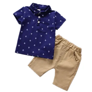 Vasaros Vaikų Drabužių Rinkiniai Berniukų marškinėliai ir Šortai, Kelnės 2 vnt Drabužių rinkinius, vaikų drabužiai, Kūdikių Berniukų drabužiai