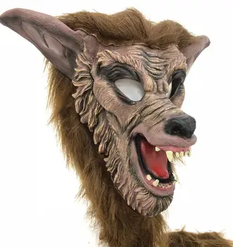 Vilkolakis Halloween Mask Didelis Blogas Vilkas Suaugusiųjų Visą Galvą Vilkas Kaukė, Kostiumas Aksesuaras Šalies Cosplay Kaukės