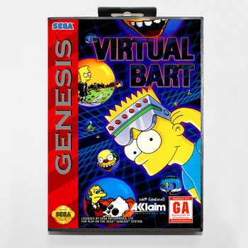 Virtualus Bart 16bit MD Žaidimo Kortelės Sega Mega Drive/ Genesis 