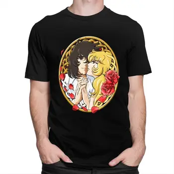 Vyrai Rose Versalio Marškinėliai trumpomis Rankovėmis Medvilnės Anime, Manga Lady Oscar Marškinėlius Stilingas T-shirt Laisvalaikio Tees Drabužiai