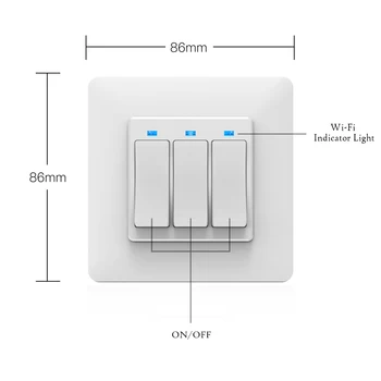 WiFi DE ES Smart Mygtukas Jungiklis 2-Way Multi-control 1/2/3 Gauja Nuimamas Smart Gyvenimo Tuya programa veikia su Alexa 