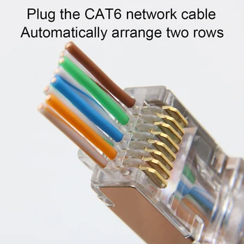 Xintylink rj45 cat6 jungtis cat5e cat5 FTP, SFTP STP ethernet kabelio galuose rg rj 45 tinklo cat 6 metalo ekranuoti lan lizdas