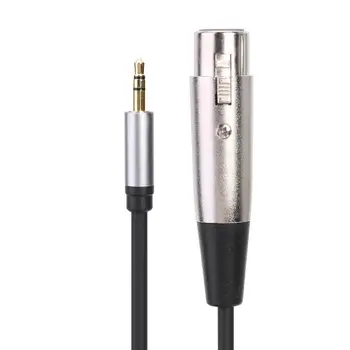 XLR 3 Pin Moteris 1/8 colio 3.5 mm Audio Line Stereo Jack Mic Sklandus Ryšys Išvengti Korozijos Garso Laido Laido Adapteris, Laidas