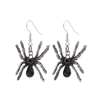 YULUCH Helovinas metalo voras pakabukas auskarai moterims retro vabzdžių meno papuošalai mergaitėms atostogų priedai ponios voras earrin
