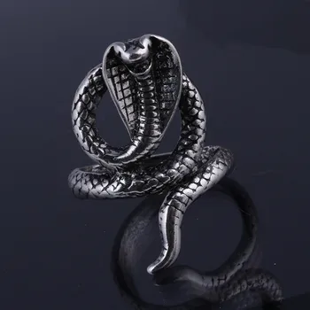 Yungqi 4 Stilius Hiphop Geometrijos Gyvatės Formos Žiedai Punk Stereoskopinis Gyvūnų Atidarymo rodomojo Piršto Sąnario Žiedas Moterims, Papuošalai