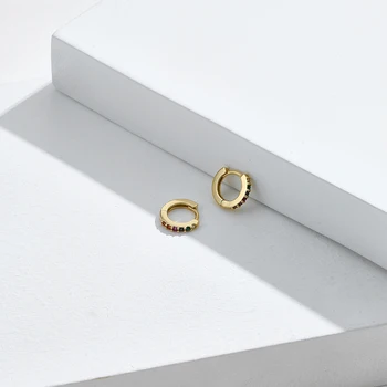 ZEMIOR Autentiški 925 Sterlingas Sidabro Auskarai Moterims Apakinti Crystal Rainbow Žiedai, Auskarai, Vestuvių, Sužadėtuvių Fine Jewelry