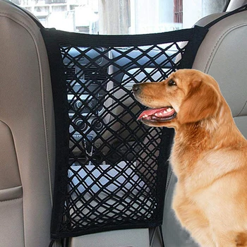 Šuo sėdynės padengti automobilio apsaugos neto saugos saugojimo krepšys Pet Akių Kelionės Izoliacija galinės Sėdynės Saugos Barjero perro mažylis priedai