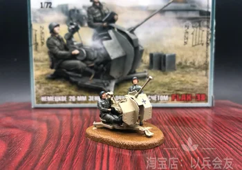 1:72, lieto derva modelis vokiečių priešlėktuvinės ginklą scena modelis 2 simbolių spalvą dervos kareivis modelis nemokamas pristatymas