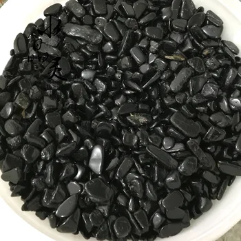100g Natūralus Juodas Schorl Jet Akmens Uolienų Turmalino Kristalų Kvarco Mineralų Pavyzdys Žuvų Bakas Sodo Vazonas Apdailos Akmenys