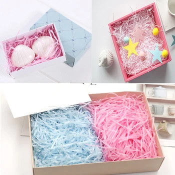 100g Raffia Paper Filling Gift Box.Raffia Candy Shipping Boxes Gift Fill Wedding Marriage Decoration Shredded Crinkle Material