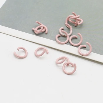100vnt spalvos geležies dažų 12×8mm atidaryti žiedas vertus, prijungtą prie pultelio papuošalai pakabukas grandinės 
