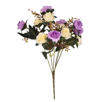 12 vadovai (bundle Europos stiliaus deimantai, Dirbtinių Rožių Gėlių nuotakos Puokštė Nuotaka Vestuvių dekoratyvinės gėlės Šalies Namų Dekoro