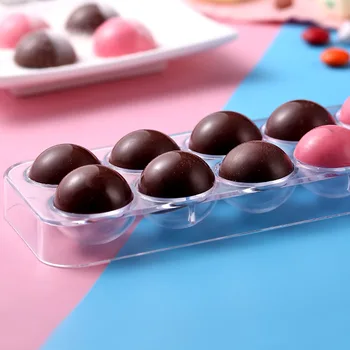 14 skylių Pusė Ball 3D Polikarbonato Šokolado Liejimo formos Šokoladiniai Saldainiai Formų Plastikinių Lovelių Kepimo Pyragai, bandelės, Kepyklos Įrankiai