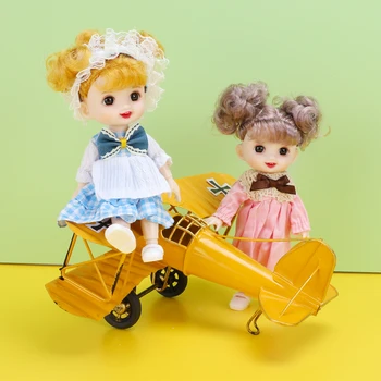 16cm BJD Doll 13 Kilnojamojo Sujungta Staigmena Lėlės, Žaislai Su Šypsena Veide Nuogas Nuogas Moterų Kūno Lėlės Karšto Žaislų Mergaitėms Dovanų