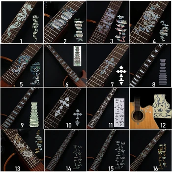1Pc Fretboard Lipdukas Gitara, Bosine elektrine Gitara, Dalys Ultra Plonas Lipdukai Guitarra Graži Muzika, Priemonės Papuošalų