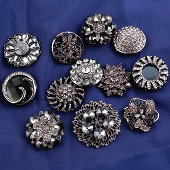 1pcs aukščiausios klasės kūrybos gėlių formos Kailis Mygtuką išskirtinį prabangos amatų deimantų tuščiaviduriai mygtuką universalus priedai