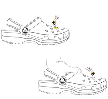 1Pcs Šviesos Croc Pakabukai Aksesuarų Mados Minkštojo PVC, Batų Sagtis Liuminescencinės Batai accesories Vaikams, Cartoon pakabukai dizaino