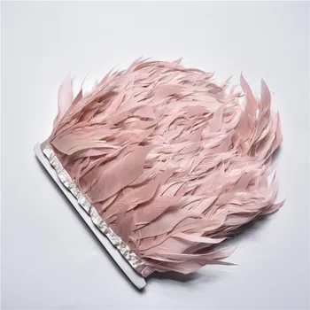 1yard Oda rožinė Vištos plunksnų apdaila 10-15cm rankdarbiams plunksnos 