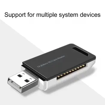 2 in 1 Mini Nešiojamieji USB2.0 TF/Micro-SD Atminties Kortelių Skaitytuvą, Adapteris, skirtas Kompiuterį, Mobilųjį telefoną, fotoaparatą, kompiuterį kortelių skaitytuvas