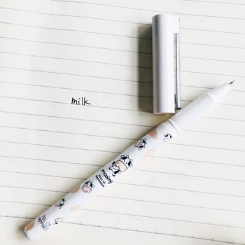 2 vnt Kawaii Mažai Pieno Karvė Gelio Rašiklis Rollerball Pen Vaikai Studentų Raštu Pen 0.38 mm