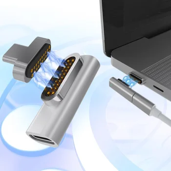 20 Smeigtukai Magnetinio USB C Adapteris 4K 100W Greitai Įkrauti 