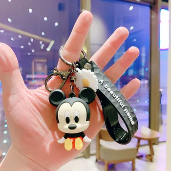 2021 Disney metalo keychain papuošalai raktų žiedas mergina kawaii dovana animacinių filmų anime lėlės maišelį pakabukas automobilio raktų grandinės