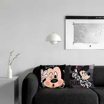2021 Disney Užvalkalas Mickey Minnie Mouse Ančiukas Donaldas Animacinių Filmų Poliesteris Peachskin Pagalvėlė Padengti Sofos Užvalkalas Namų Puošybai