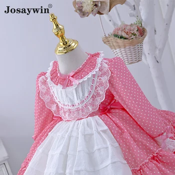 2021 Lolita Stiliaus Mergaičių Vaikai Suknelė Kūdikių Šalis Vestuvių Suknelė Ilgomis Rankovėmis Ispanijos Palace Mergina Suknelės Kamuolys Suknelė Princesė Vestidos