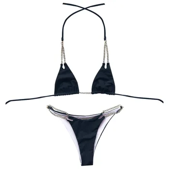 2021 Moterų Micro Bikini komplektas Push Up maudymosi Kostiumėliai, Kietas Paplūdimio Maudymosi Kostiumą, Brazilijos Diržas Merginos Bikini купальники женские