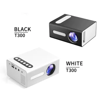 2021 NAUJAS Black T300 Nešiojamasis Projektorius HD Aukšto efektyvumo LED Projektorius Multi-sąsaja, Namų Kino sistemos, Vaizdo Projektorius