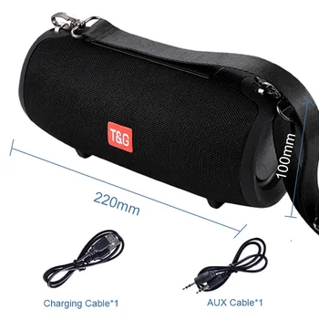 2021 Portable Bluetooth Speaker 20w Belaidžio Bosinė Kolonėlė Vandeniui Lauko Garsiakalbio Paramos AUX TF USB žemų dažnių Garsiakalbis+Box